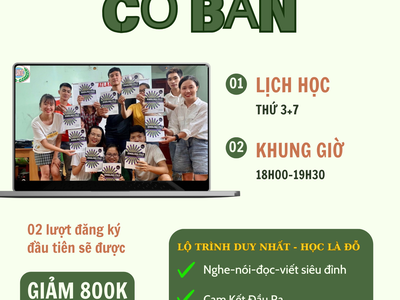 Đăng kí khóa học tiếng anh 0