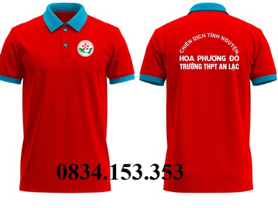 Xưởng chuyên áo thun đồng phục tình nguyện Hoa Phượng Đỏ 1