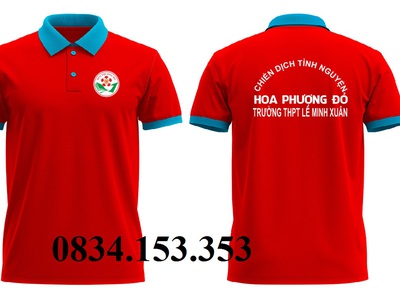 Xưởng chuyên áo thun đồng phục tình nguyện Hoa Phượng Đỏ 4