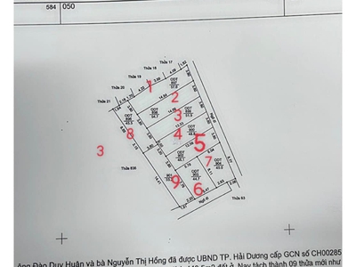Bán đất ngõ phố Đàm Lộc, ph Tân Bình, TP HD, 48.8m2, mặt tiền 3.8m, vị trí trung tâm, 1.2x tỷ 2