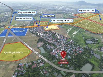 Bán thu vốn lô đất Kim Anh, Kim Thành chỉ hơn 500tr/ lô 130m2 đường ô tô. 1
