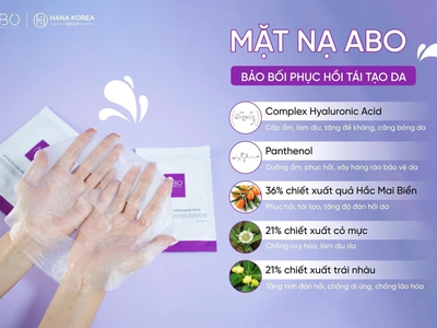 Mặt nạ phục hồi cho da Mask ABO 0