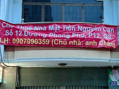 Chính chủ cho thuê nhà mặt tiền 1 trệt 1 lầu, diện tích sử dụng 160m2, 4 phòng ngủ, kinh doanh đẹp 0