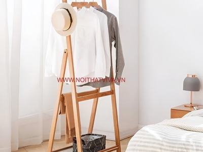 Kệ Quần Áo Chữ A Gỗ Ghép Phủ Veneer Sồi Chất Lượng Bền Đẹp Giá Tốt 0