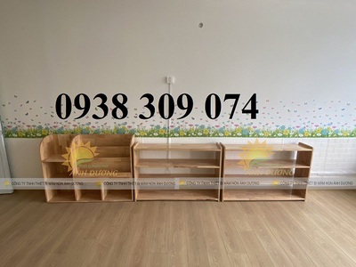 Kệ montessori, kệ gỗ mầm non giá rẻ, kệ montessori mầm non 1