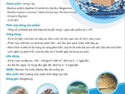 Men vi sinh xử lý đáy ao và hạ khí độc vượt trội 0