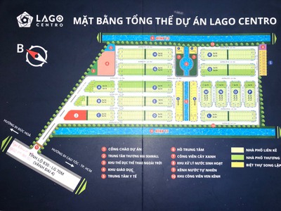 Bán gấp đất thương mại 95m  sổ sẵn KDC Lago Centro - Mặt tiền ĐT830, Gía chỉ 1.3 tỷ 7