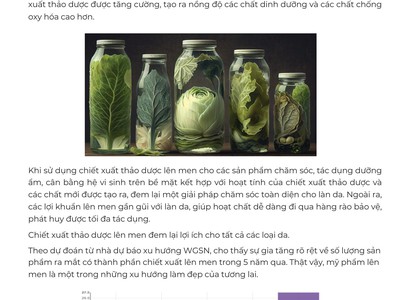Lên men chiết xuất thảo dược hướng đi mới cho ngành làm đẹp 0