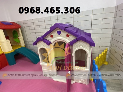 Ngôi nhà nhựa cổ tích cho bé hàng nhập khẩu dày bền 1