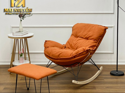 Ghế Thư Giãn Bập Bênh Kèm Đôn Gác Chân. 3