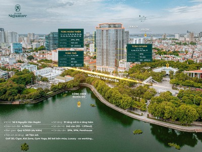 Căn hộ chung cư siêu sang,  hà nội signature, 6 nguyễn văn huyên, chỉ 97 triệu/m2 0