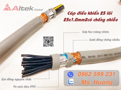 Cáp điều khiển, Cáp tín hiệu Altek kabel 2-30 lõi giá sỉ toàn quốc 1