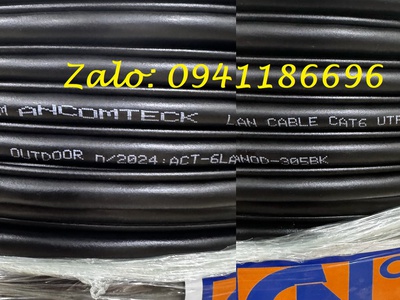 Đại lý phân phối độc quyền cáp mạng ngoài trời Cat6 UTP có gia cường mã  ACT-6LANOD-305BK 2