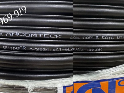 Dây mạng Cat6UTP ngoài trời, có dây gia cường chịu lực Ancomteck Cat6 UTP oudoor 2