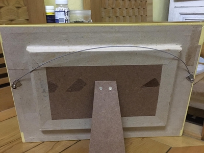 Tranh kiểu khảm bạc Lào còn rất mới, Chùa núi Champasak, kt toàn bộ 27x36 cm, giá bán:  300k   ship. 1