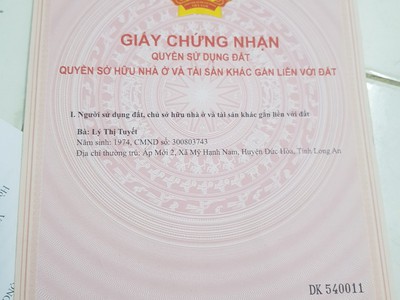 Chính chủ cần bán nhanh mảnh đất cực đẹp ngay ngã 3 mỹ hạnh - đức hòa - long an 0