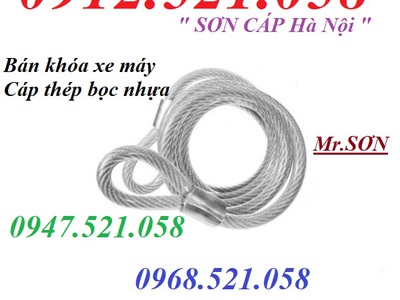 Sản xuất dây cáp thép bọc nhựa khóa xe máy chống trộm 0968.521.058 Thanh Sơn ép đầu dây cáp thép 4