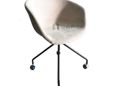 Ghế xoay học bài tại nhà nệm vải nhung chân thép nhôm tĩnh điện AAC-F Nội thất Capta.vn HCM 1