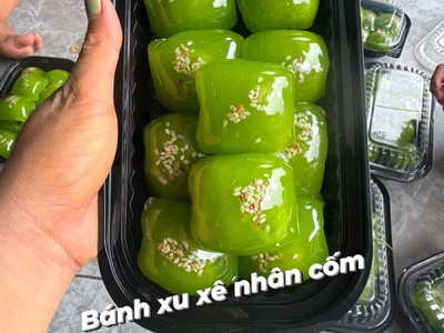 Cung cấp Bánh cốm Nguyễn Ninh Bánh xu xê nhân cốm xào dừa Bánh xu xê ngũ sắc nhân đỗ Bánh mochi cốm 4