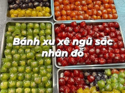 Cung cấp Bánh cốm Nguyễn Ninh Bánh xu xê nhân cốm xào dừa Bánh xu xê ngũ sắc nhân đỗ Bánh mochi cốm 11