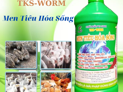 MEN TIÊU HÓA SỐNG : Tăng Cường Hấp Thu, Tăng Sức Đề Kháng, Ăn Nhiều, Nhanh Lớn Cho Lợn Gà Vịt- Chai 2