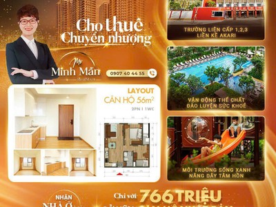 Cho thuê căn hộ nhà trống akari bình tân, võ văn kiệt, nhà mới, ở liền, sạch, đẹp, thoáng. lh: 3