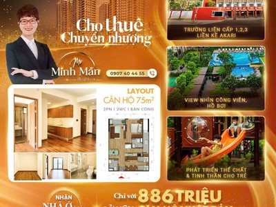 Cho thuê căn hộ nhà trống akari bình tân, võ văn kiệt, nhà mới, ở liền, sạch, đẹp, thoáng. lh: 4