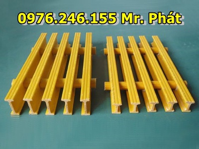 Sản phẩm kháng hóa chất, sàn lót grating frp, miếng ốp gờ chống trượt bậc thang, vĩ nhựa thoát nước 2