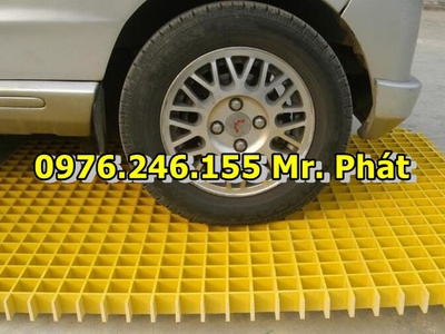 Sản phẩm kháng hóa chất, sàn lót grating frp, miếng ốp gờ chống trượt bậc thang, vĩ nhựa thoát nước 3
