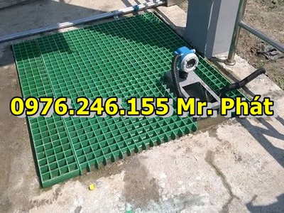 Sản phẩm kháng hóa chất, sàn lót grating frp, miếng ốp gờ chống trượt bậc thang, vĩ nhựa thoát nước 4