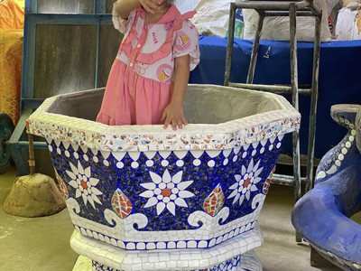 Cơ sở chậu hoa Thế Sơn - chậu hoa dán sành sứ - chậu khảm sành - cẩn miễng afaf gs 3