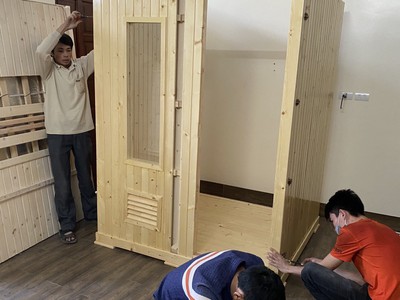 Lắp đặt phòng xông hơi gia đình giá rẻ tại đông hưng, thái bình 2