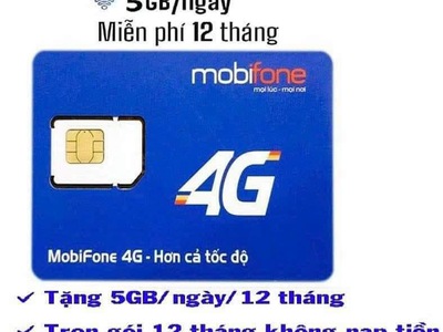 Sim 4G Mobifone Hà Nội +5gb- +9gb/ngày 4