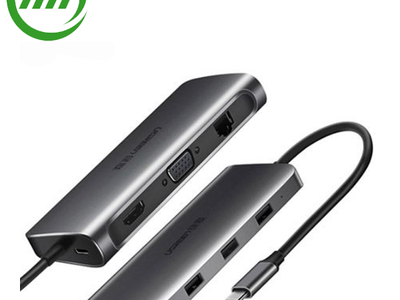 Bộ chuyển đổi Ugreen 40873 USB Type-C sang HDMI, VGA, LAN 0