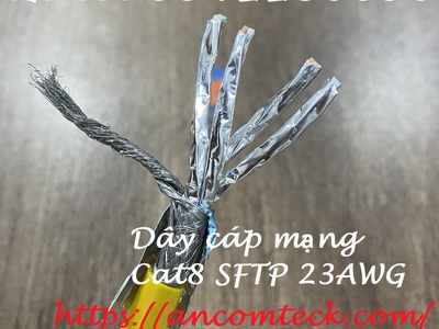 Annam chuyên phân phối cáp mạng Cat7/Cat8 lõi lụa, cáp chống nhiễu Cat6A FTP- UTP Ancomteck, commsco 13