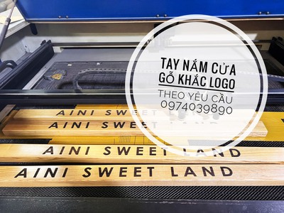 Cung Cấp Tay Nắm cửa Gỗ, TAY GỖ NHẬN KHẮC LOGO, tay gỗ khắc chữ 5