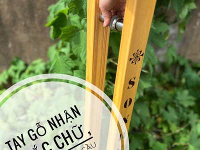 Cung Cấp Tay Nắm cửa Gỗ, TAY GỖ NHẬN KHẮC LOGO, tay gỗ khắc chữ 7