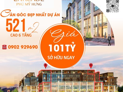 Căn góc đẹp nhất to nhất dự án l arcade phú mỹ hưng. cao 6 tầng. trực tiếp từ chủ đầu tư 0