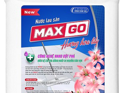 Nước lau sàn  MAXGO đuổi côn trùng hương  hoa ly 9,5kg 0