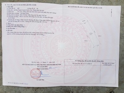 Bán đất trục chính liên thôn, xã hoà thạch, huyện quốc oai, hà nội. 0