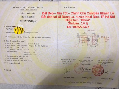 Đất đẹp   giá tốt   chính chủ cần bán nhanh lô đất đẹp tại xã đông la, huyện hoài đức, tp hà nội 0