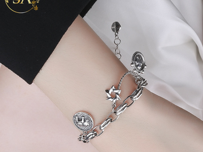 Lắc tay bạc Sliver Aura 6