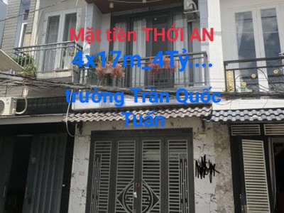 Nhà đẹp mặt tiền thới an.q.12 -  rẻ 4tỷ, 4x17m - 2 tầng , ngay trường trần quôc tuấn 0