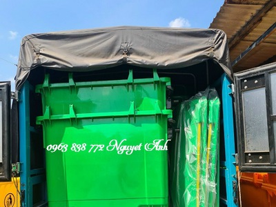 Thùng rác công cộng 660 lít nhựa hdpe 4
