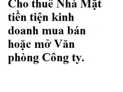 Cho thuê nhà mặt tiền tiện kinh doanh mua bán hoặc mở văn phòng công ty. 1