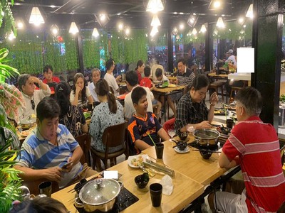 Sang nhà hàng buffet 2 mặt tiền quận tân phú, 1 trệt 2 lầu 1