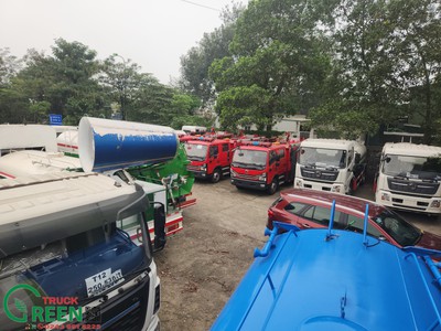 Xe ô tô xi téc phun nước rửa đường 9 khối Dongfeng 3