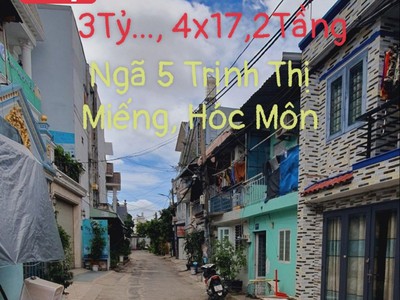 Gấp giảm 250tr giá rẻ còn 3tỷ...nhà  4x17  2 tầng,.ngay ngã 5 trịnh thị miếng,hẻm xetải thông, hóc 0