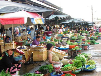 BÁN 1001m2  lên được thổ  Đất ngay sát chợ, 420 TRIỆU, SỔ SẲN, NHÀ CỬA ĐÔNG TẤP NẬP 5