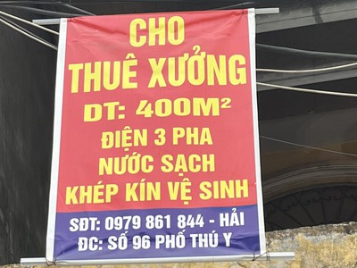 Cần cho thuê xưởng tại xã đức thượng- huyện hoài đức- thành phố hà nội 0